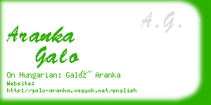 aranka galo business card